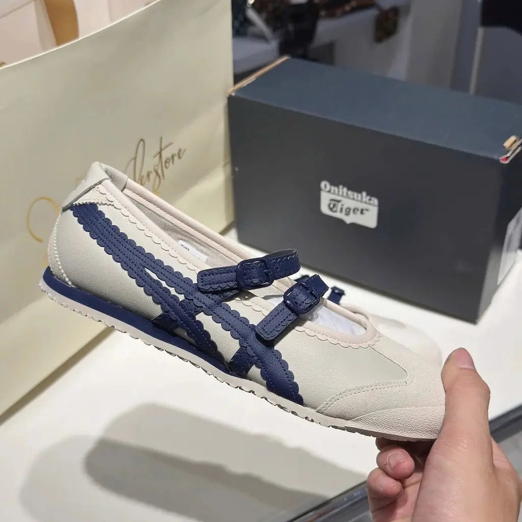 Onitsuka Tiger Mexico 66 TGRS Yellow  Black  7A Premium Ladies Sneakers D-2094