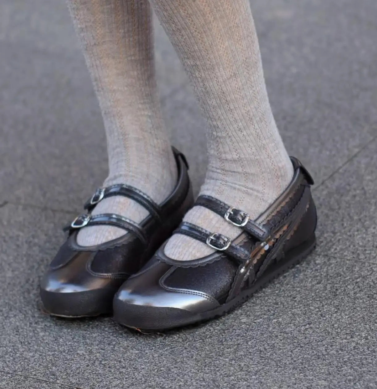 Onitsuka Tiger Mexico 66 TGRS Black Gunmetal 7A Premium Ladies Sneakers D-2096