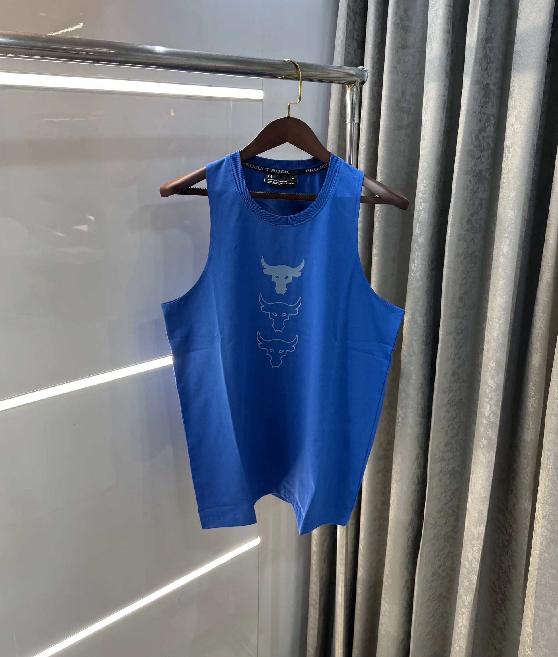 Under Armou r Blue Logo Print Premium Sando