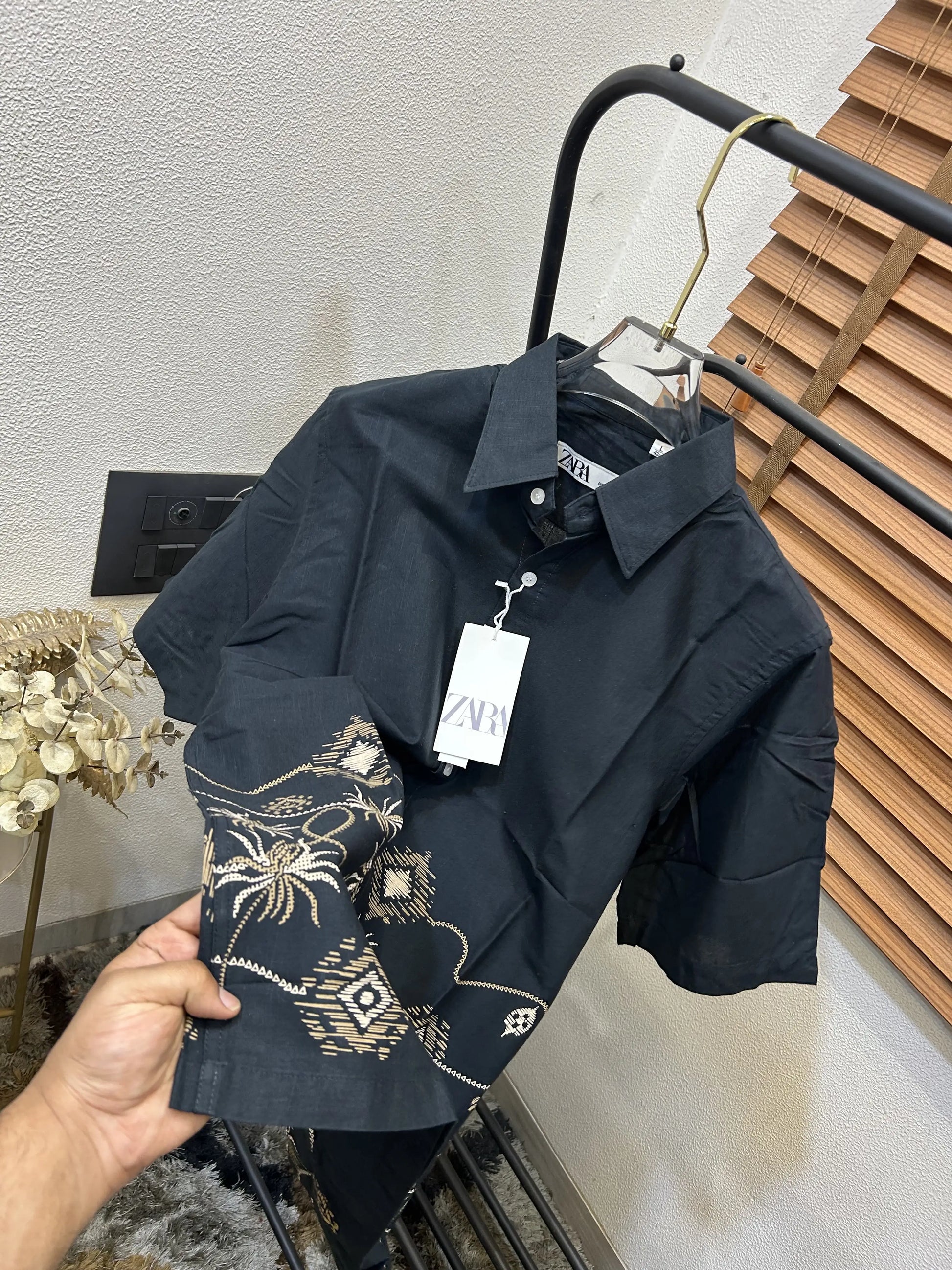 Zar_a Imported Linen Cotton Printed Premium Shirt (DN 631)