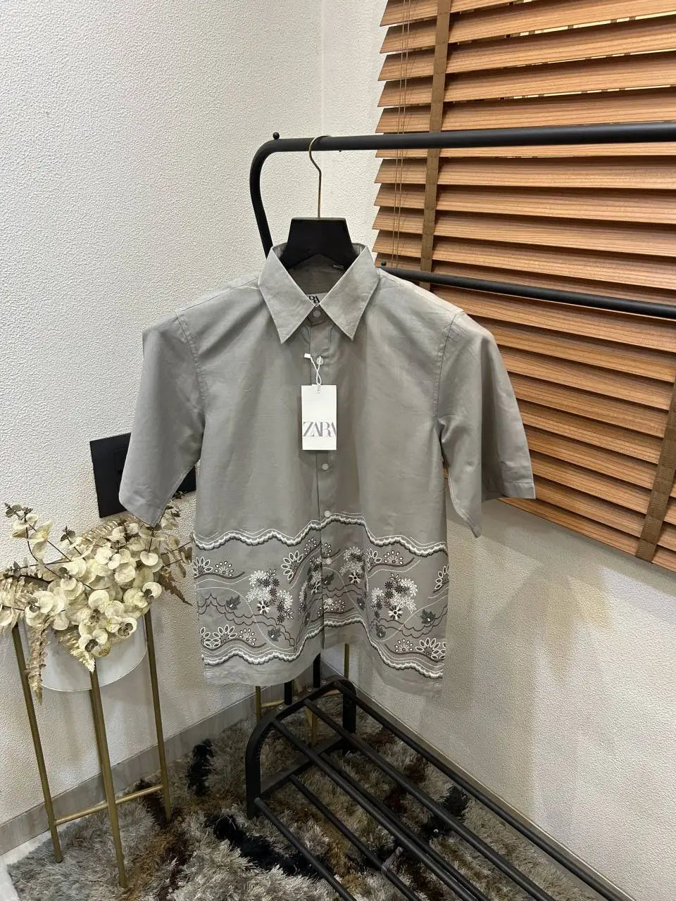 Zar_a Imported Linen Cotton Printed Premium Shirt (DN 630)