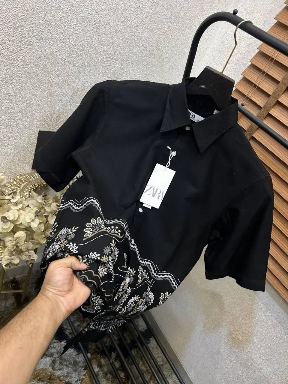 Zar_a Imported Linen Cotton Printed Premium Shirt (DN 630)