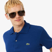 Lacost e Petrol Blue Logo Work Premium Polo T-Shirt