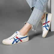 Onitsuka Tiger Mexico 66 Slip-On White  Blue  Red  7A Premium Ladies Sneakers D-1874