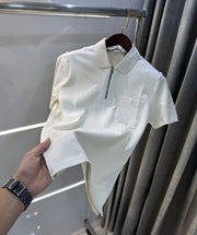 Kar l Lagerfled Cream Imported Polo T-Shirt