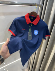 Hug o Bos s Blue Logo Work Premium Polo T-shirt