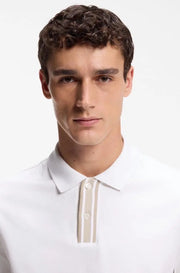 Hug o Bos s White Logo Work Premium Polo T-shirt