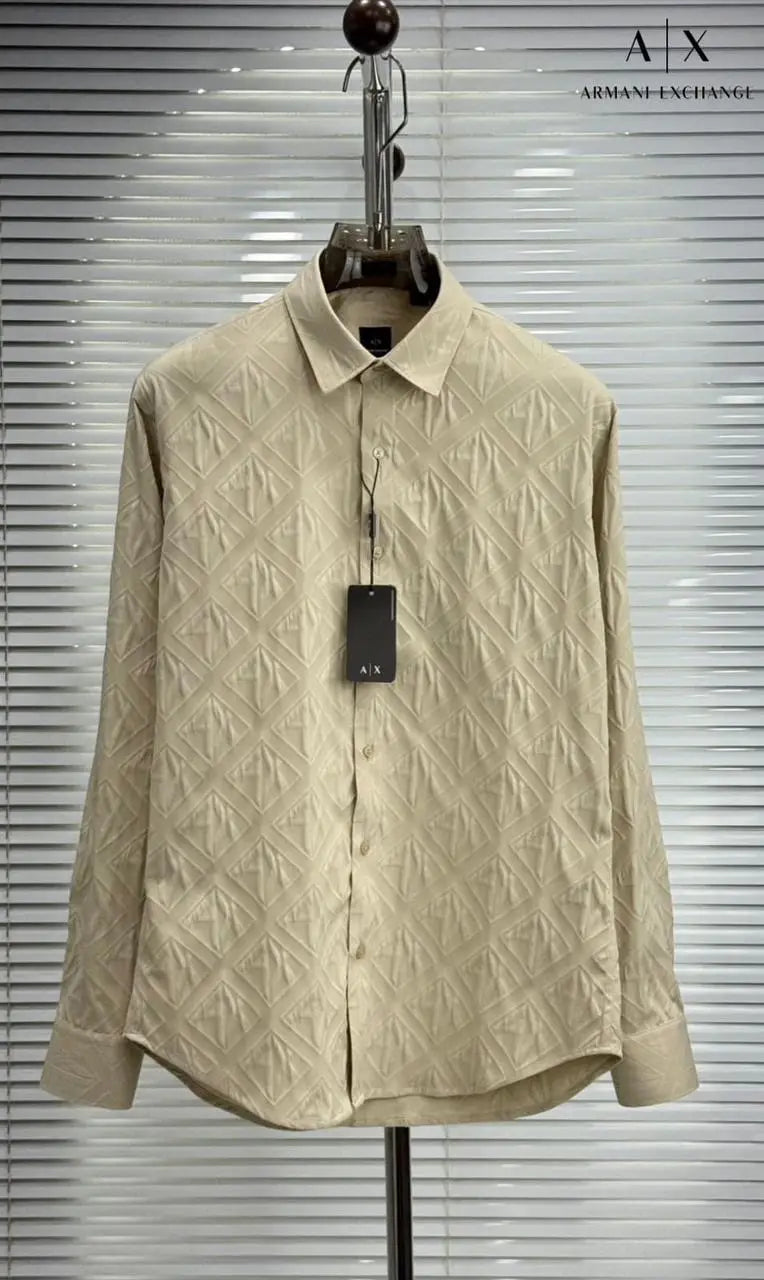 Arman i Exchange Cream Luxury Shirt With Premium Box Packing