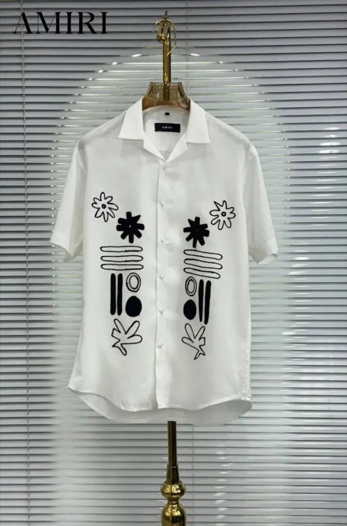 Amir_i Thread Embroidered EXclusive Linen Half Shirt (DN 632)