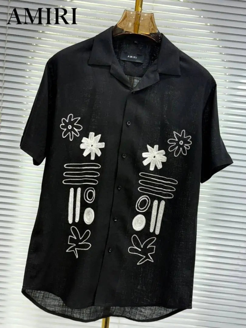 Amir_i Thread Embroidered Exclusive Linen Half Shirt (DN 632)