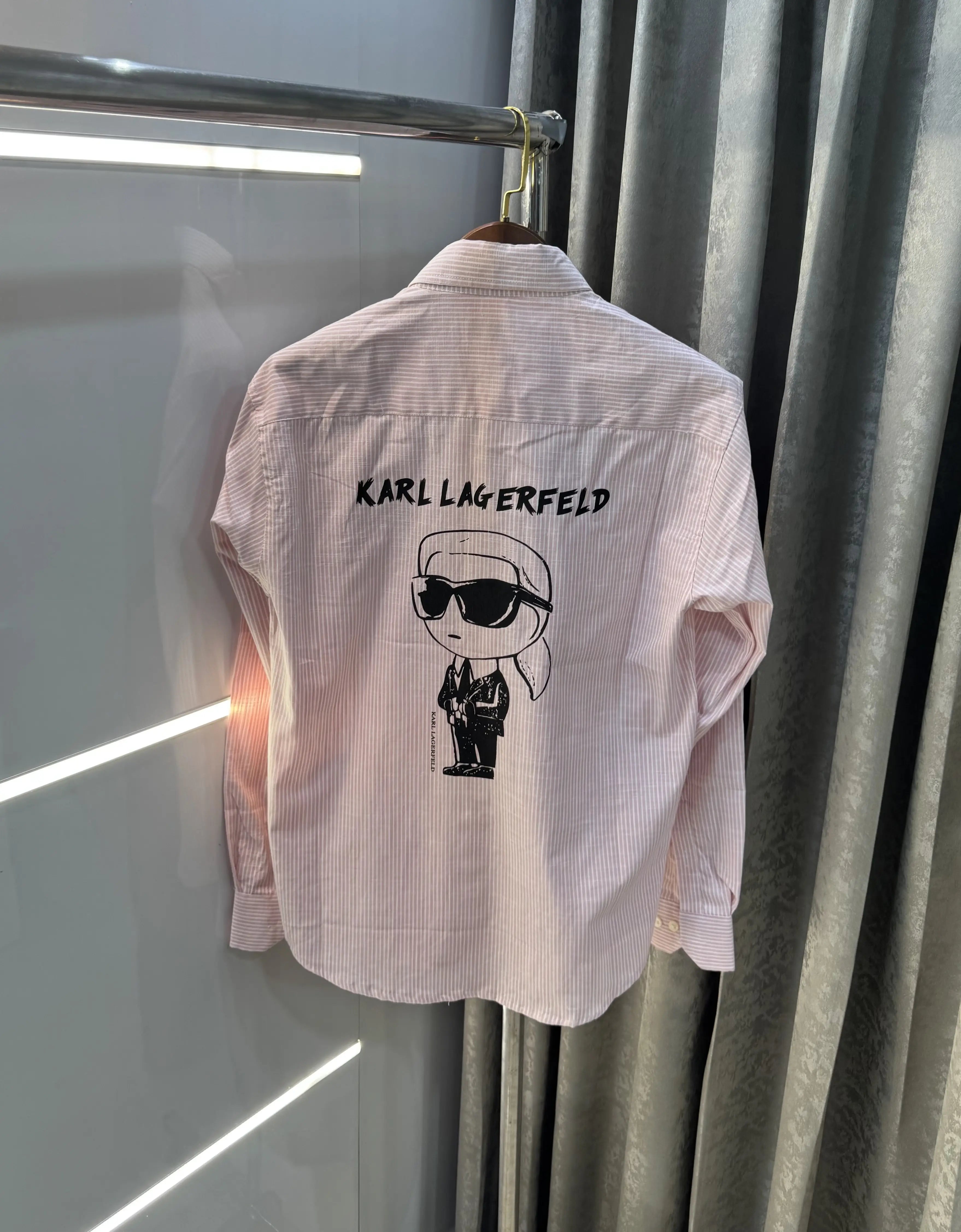Karl Lagerfeld Pink Printed Premium Shirt