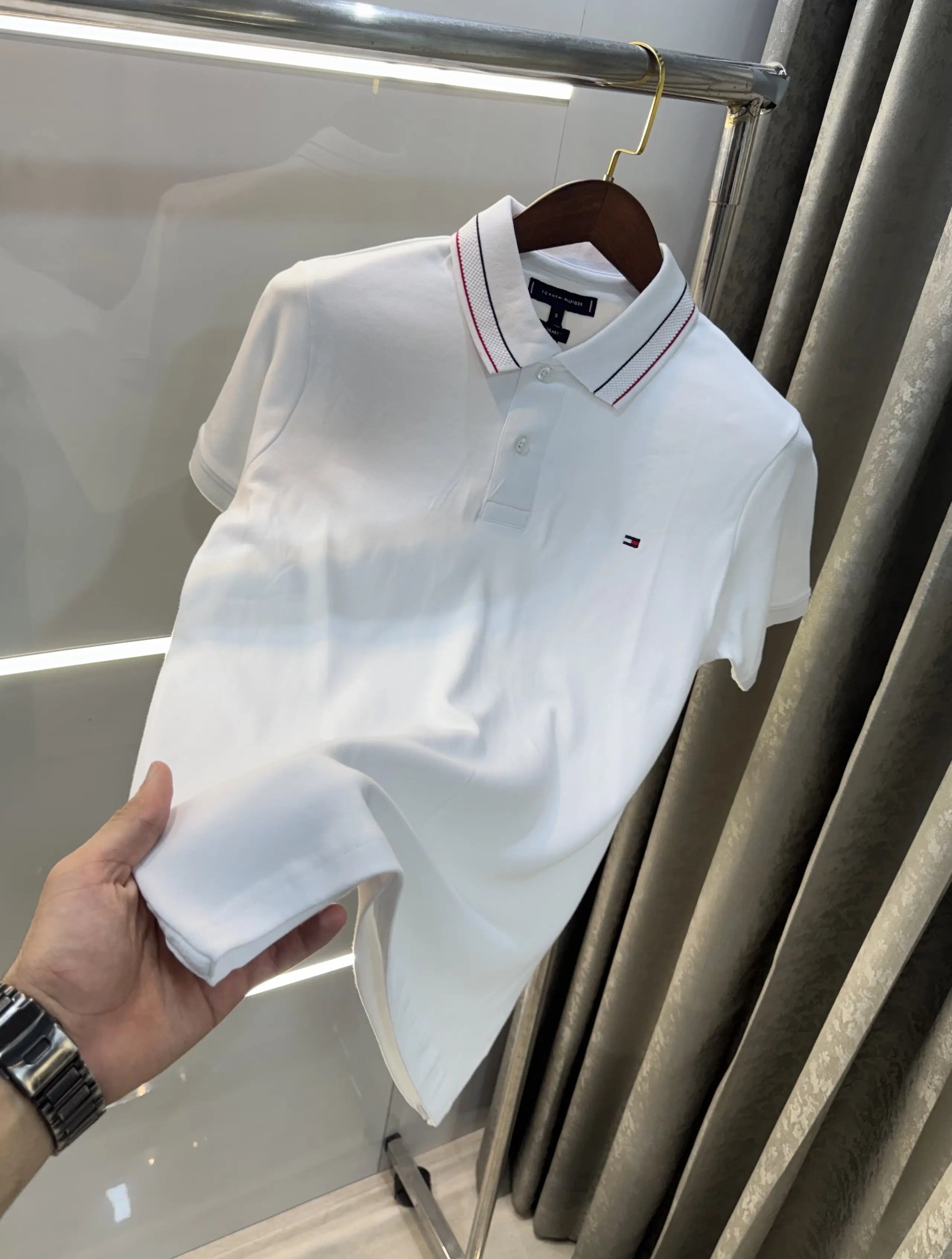 Tommy Hilfiger White Premium Polo T-shirt