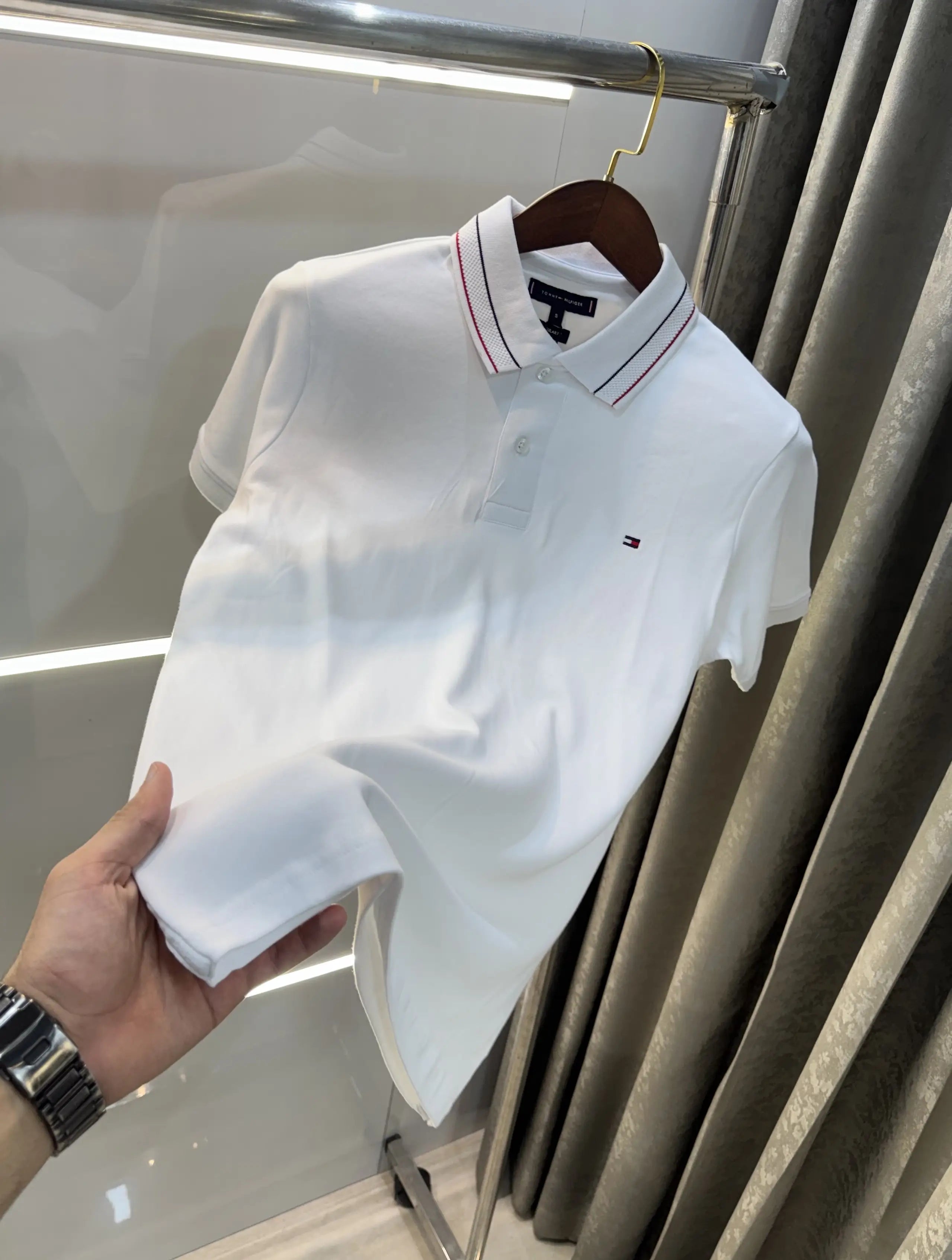 Tommy Hilfiger White Premium Polo T-shirt