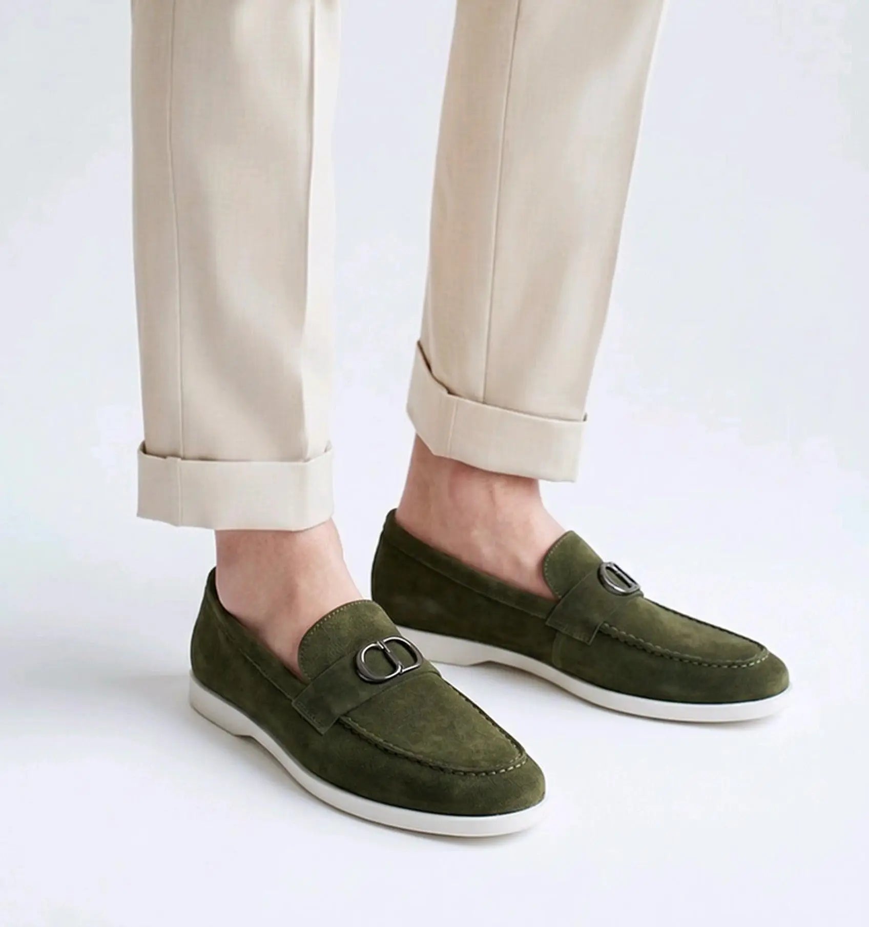 Dior_CD Green Suede Leather Slide