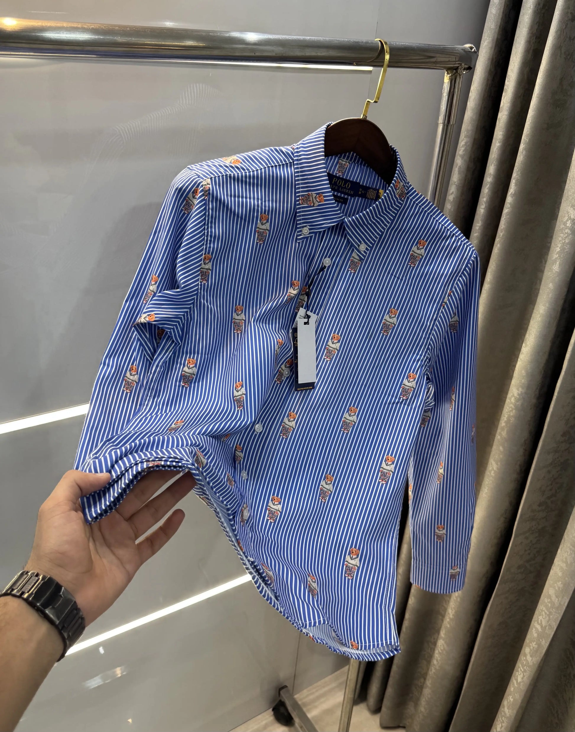 Ralph Lauren Dark Blue Teddy Premium Shirt