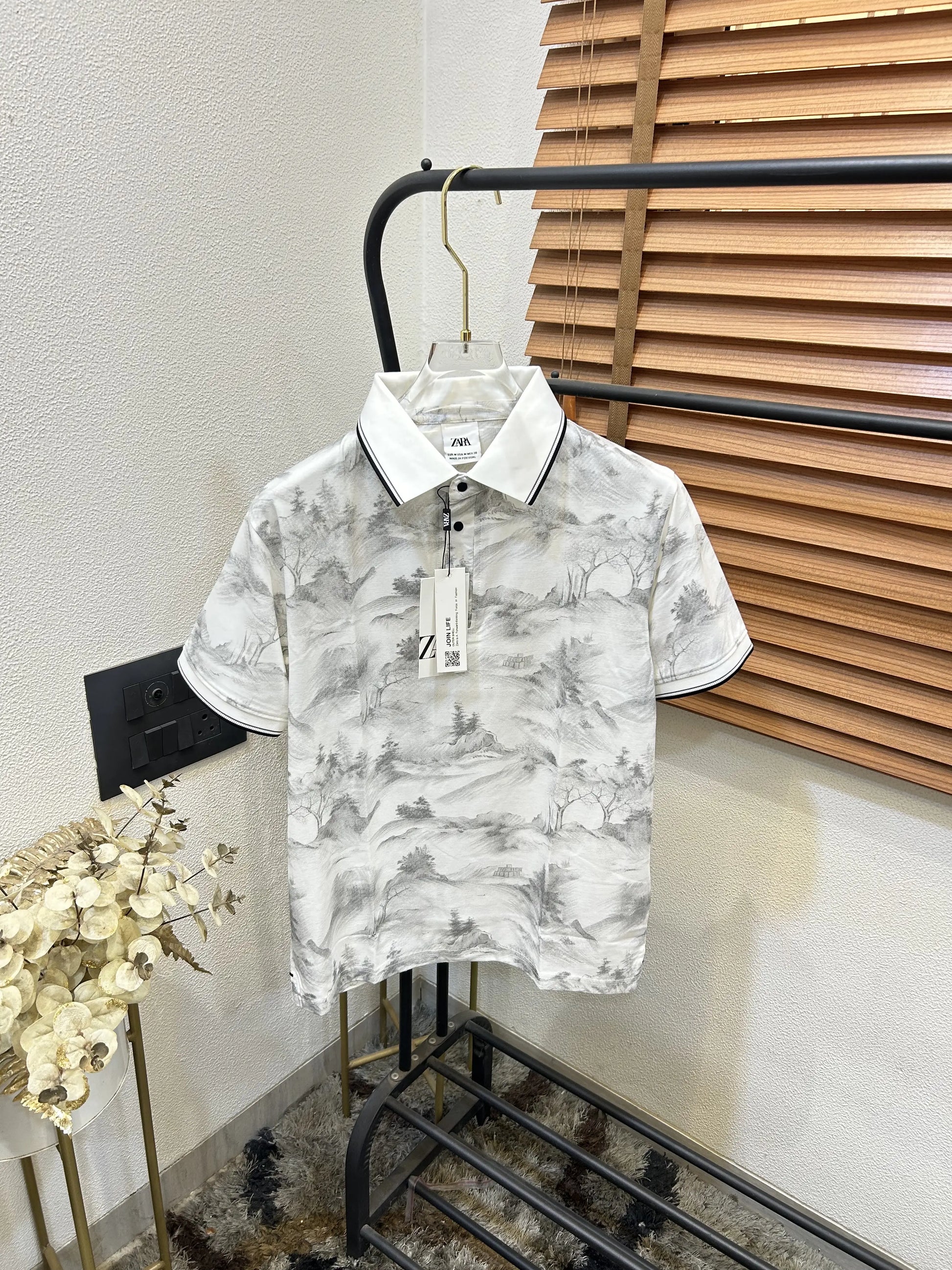 Zar_a Printed Very Premium Imported Polo T-shirt (DN 635)