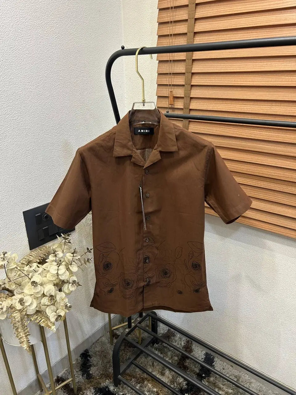 Amir_i Bottom Printed Imported Exclusive Linen Half Shirt (DN 625)