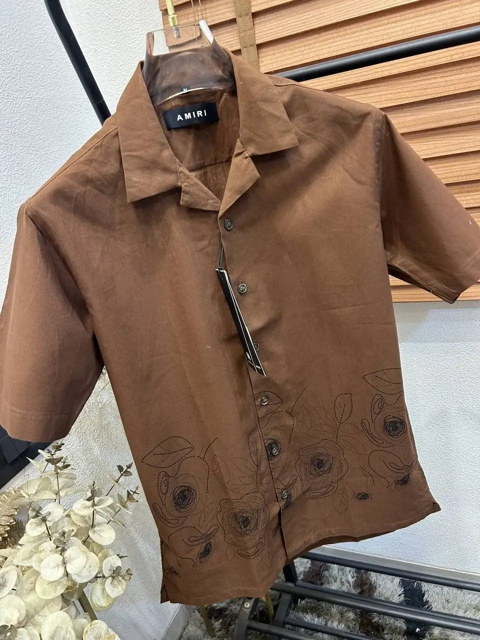 Amir_i Bottom Printed Imported Exclusive Linen Half Shirt (DN 625)