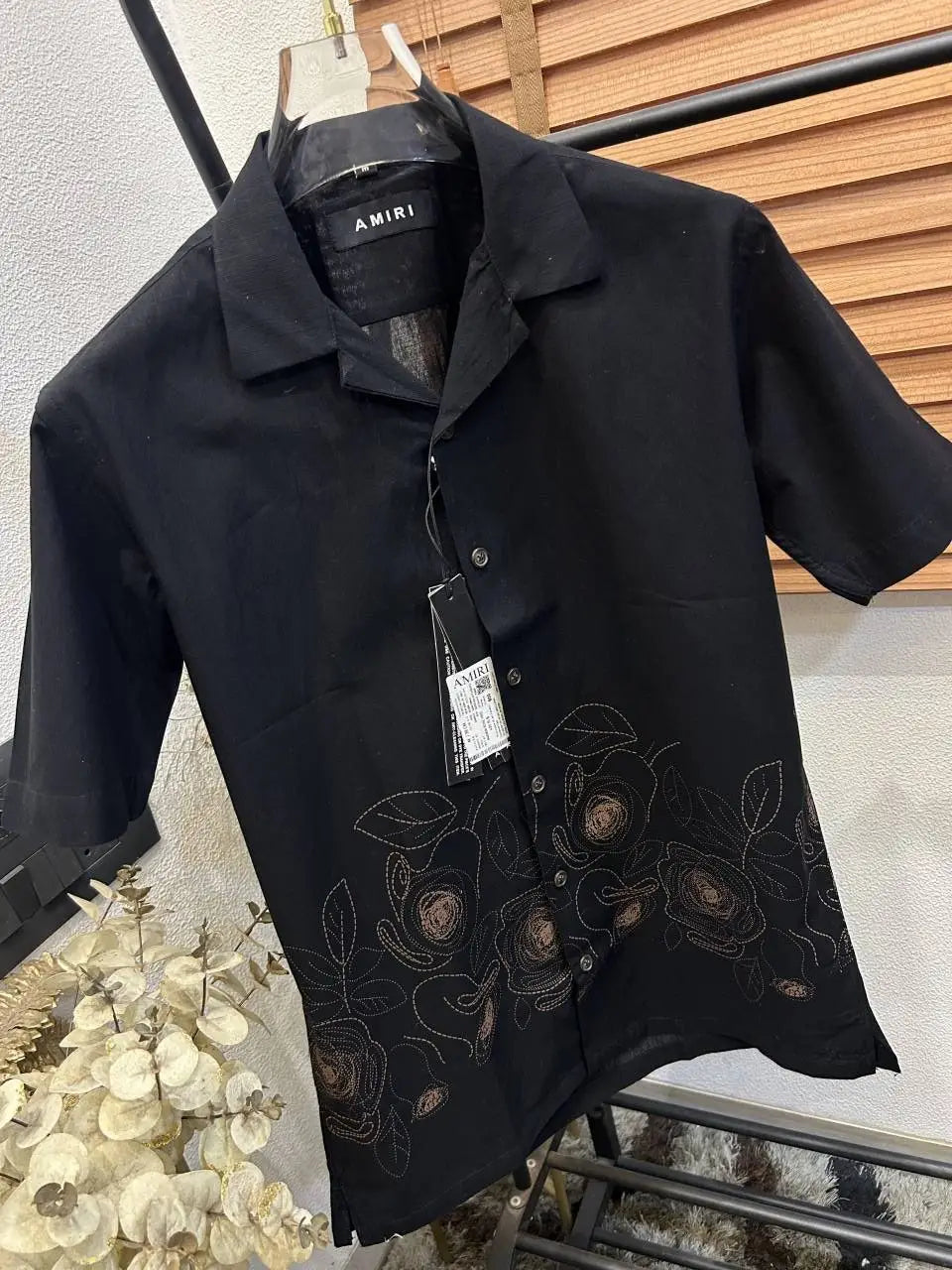 Amir_i Bottom Printed Imported Exclusive Linen Half Shirt (DN 625)