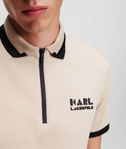 Karl Lagerfled Beige Imported Polo T-Shirt