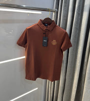 Hugo Boss Brown Logo Work Premium Polo T-shirt
