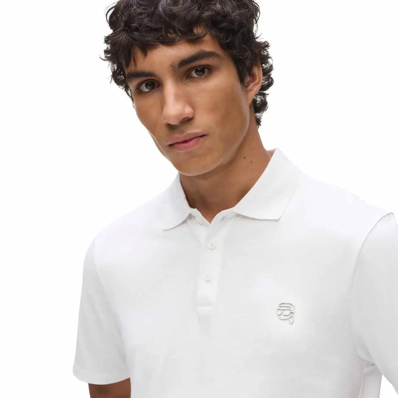 Karl Lagerfled White Imported Polo T-Shirt