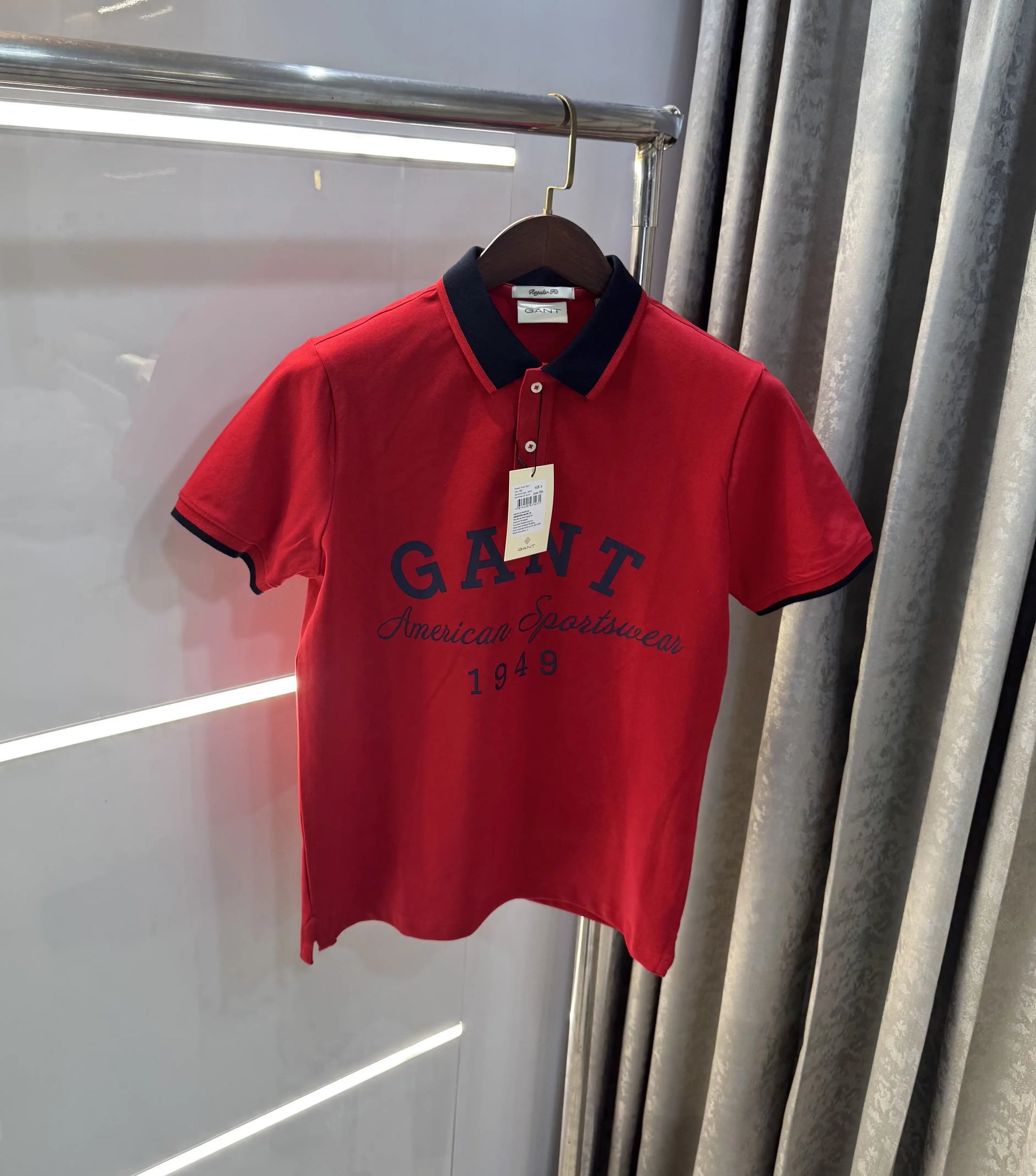 Gant Red Logo Work Premium Polo T-shirt
