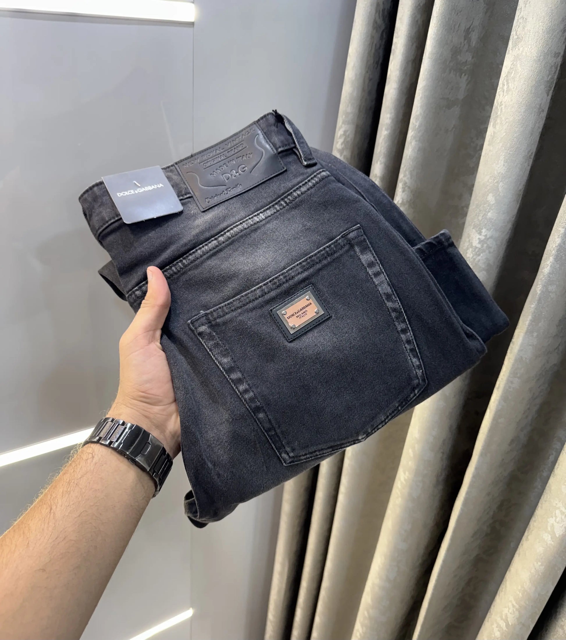 Dolce&Gabbana Carbon Black Imported Premium Denim