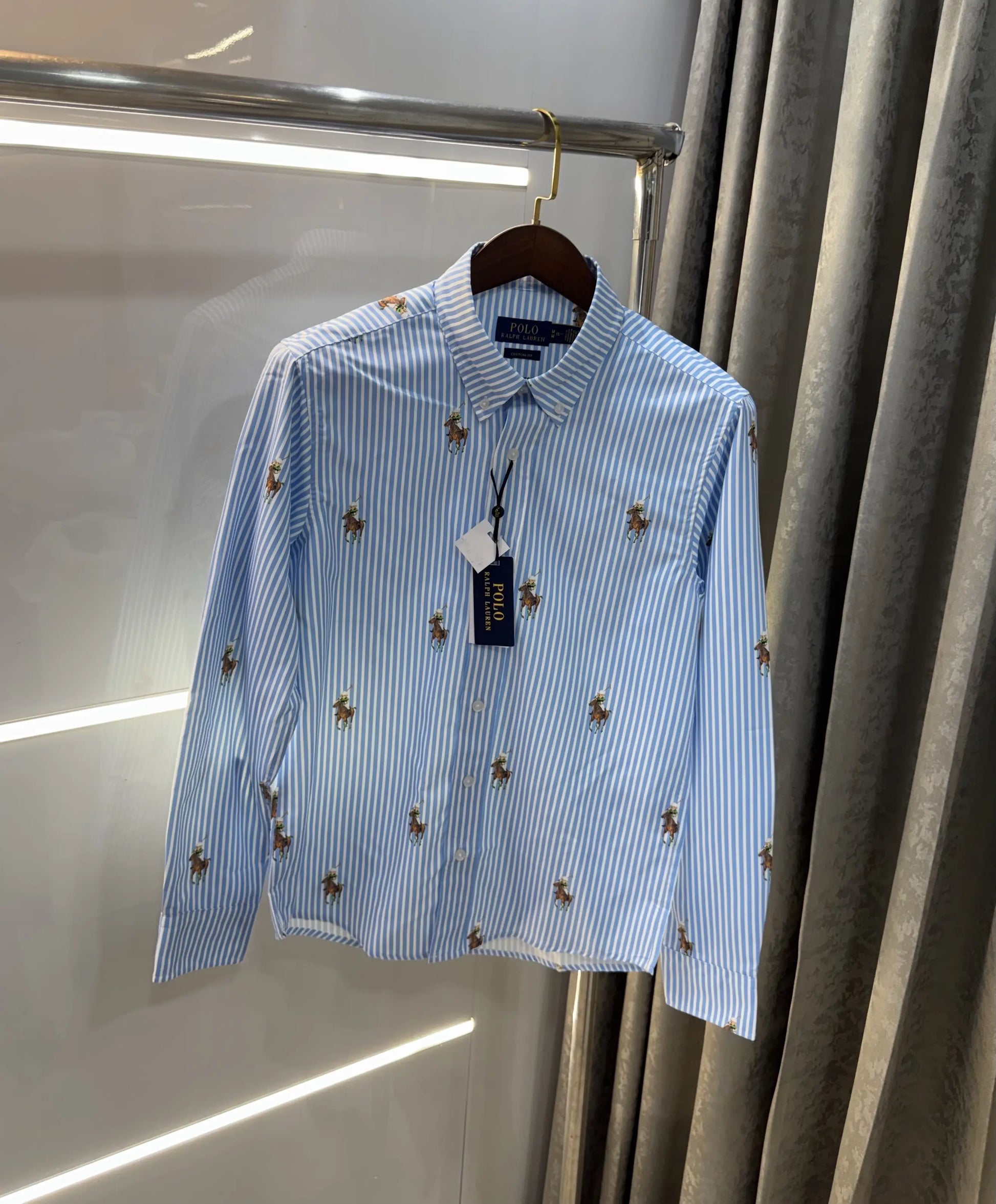 Ralph Lauren Sky Blue Teddy Premium Shirt