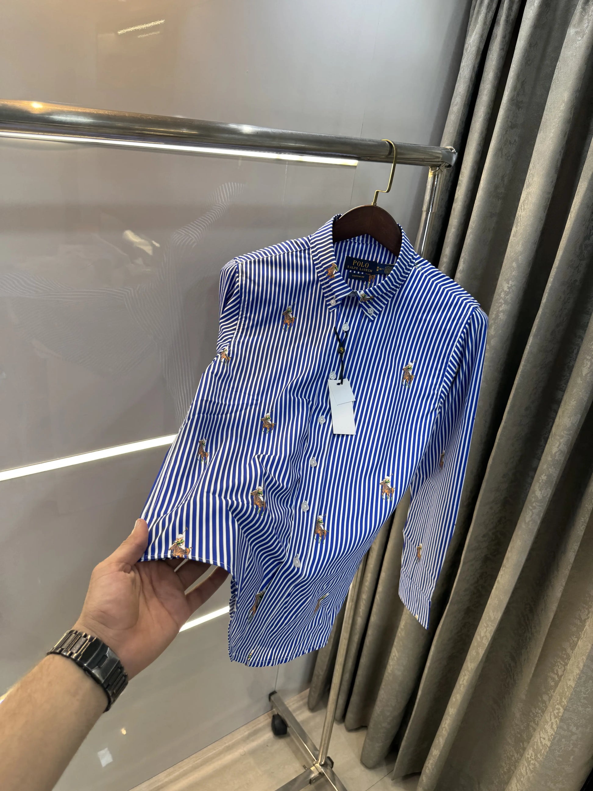 Ralph Lauren Dark Blue Teddy Premium Shirt