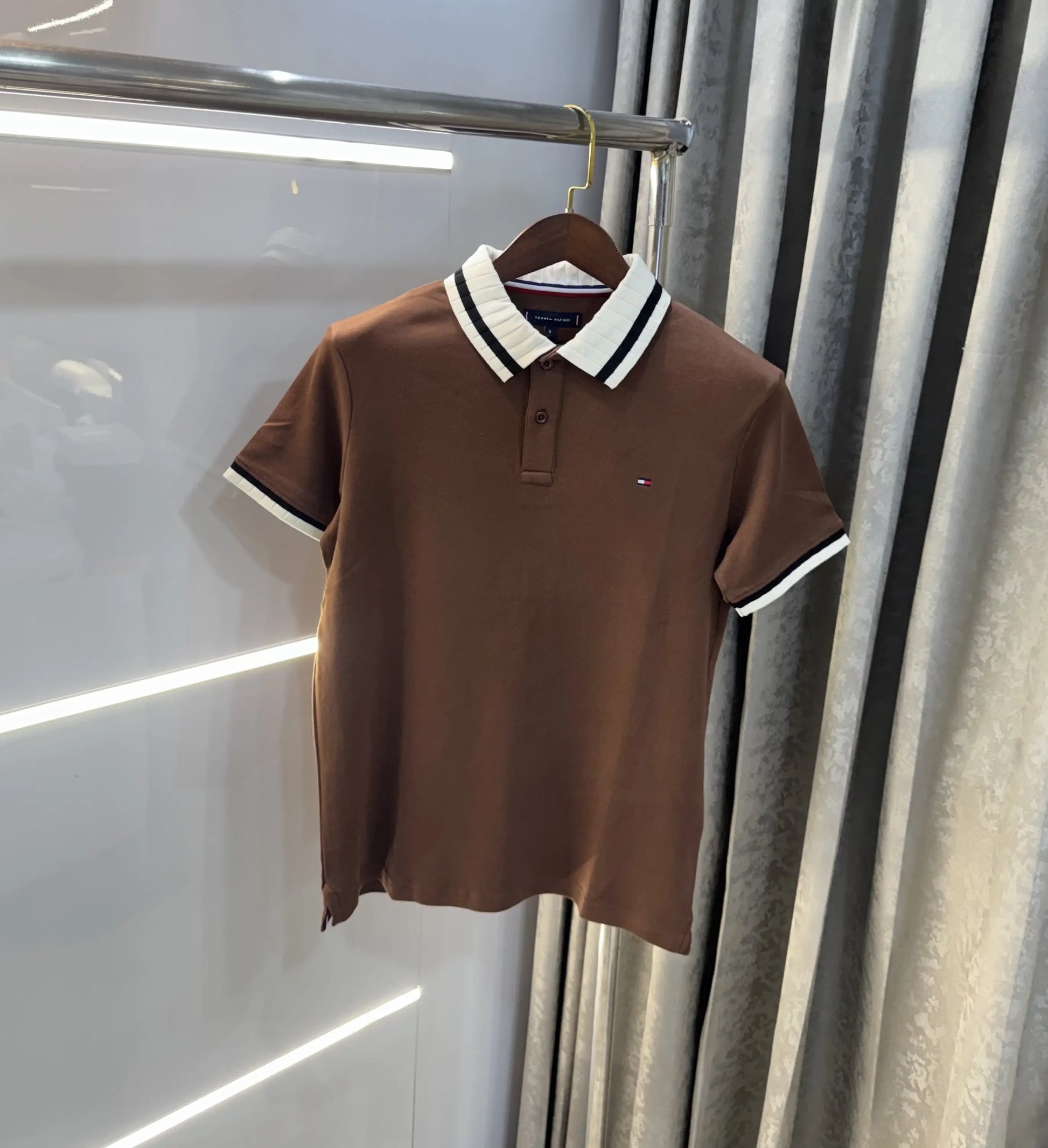 Tommy Hilfiger Brown Premium Polo T-shirt