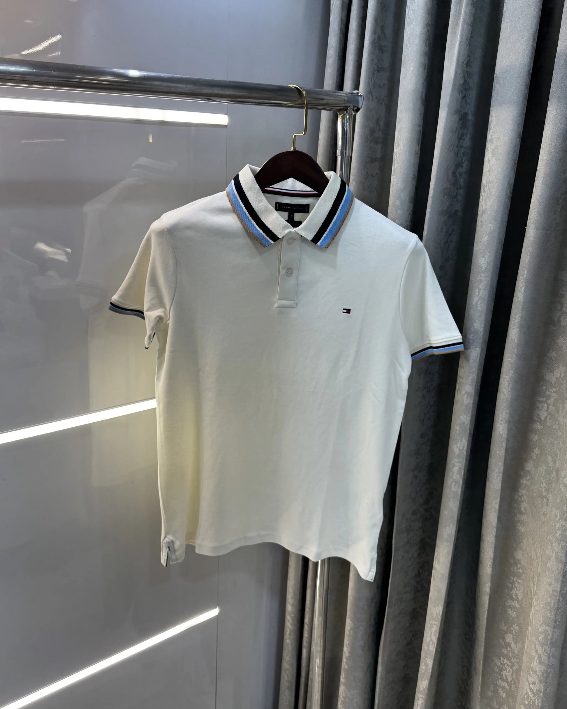 Tommy Hilfiger Cream Premium Polo T-shirt