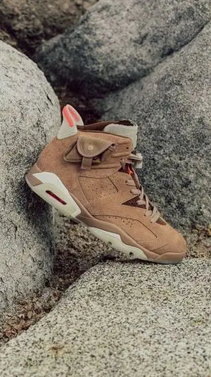 Jordan Retro 6 British Khakhi Semi Ua Quality Suede Quality  with Dust Bag