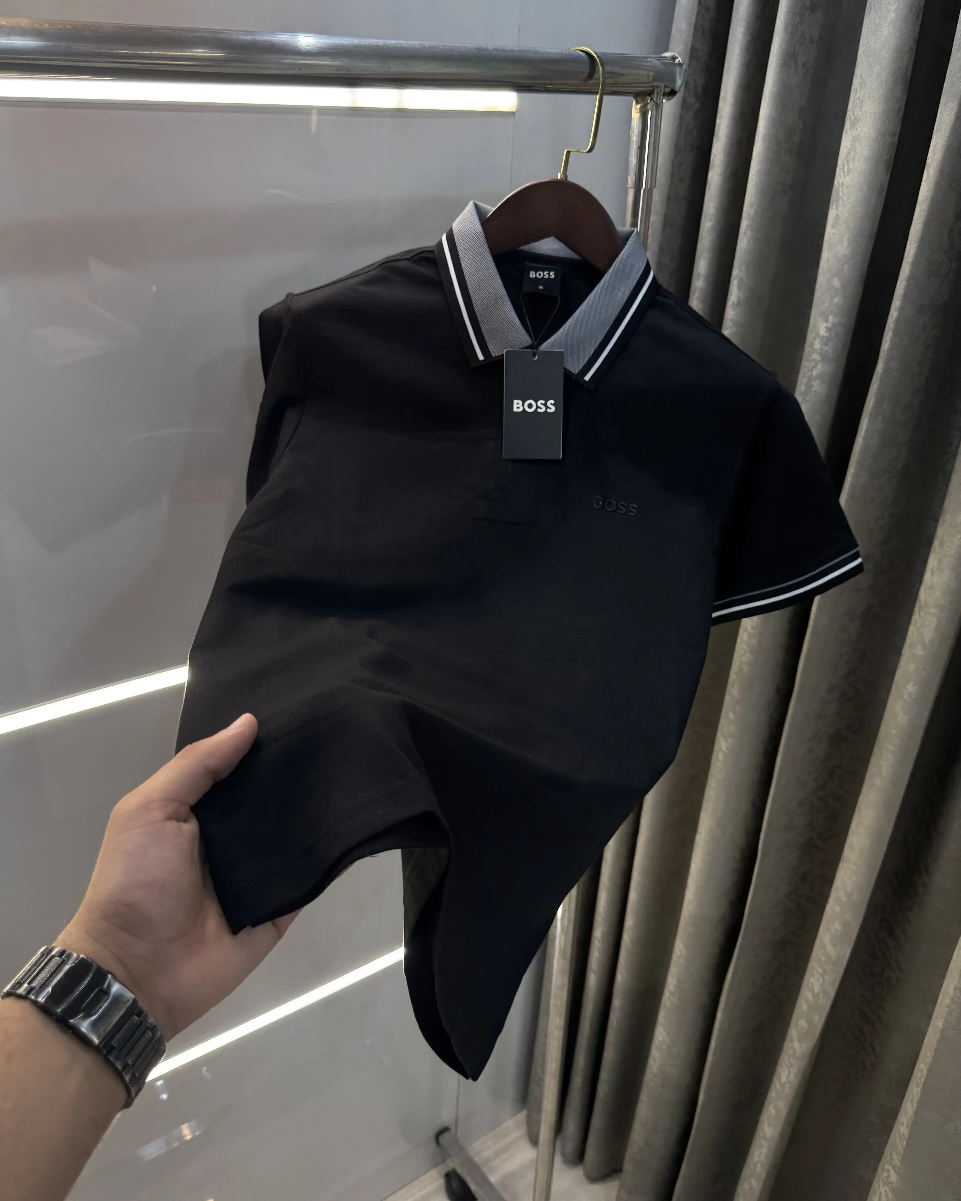Hugo Boss Black Embroidery Logo Premium Polo T-shirt