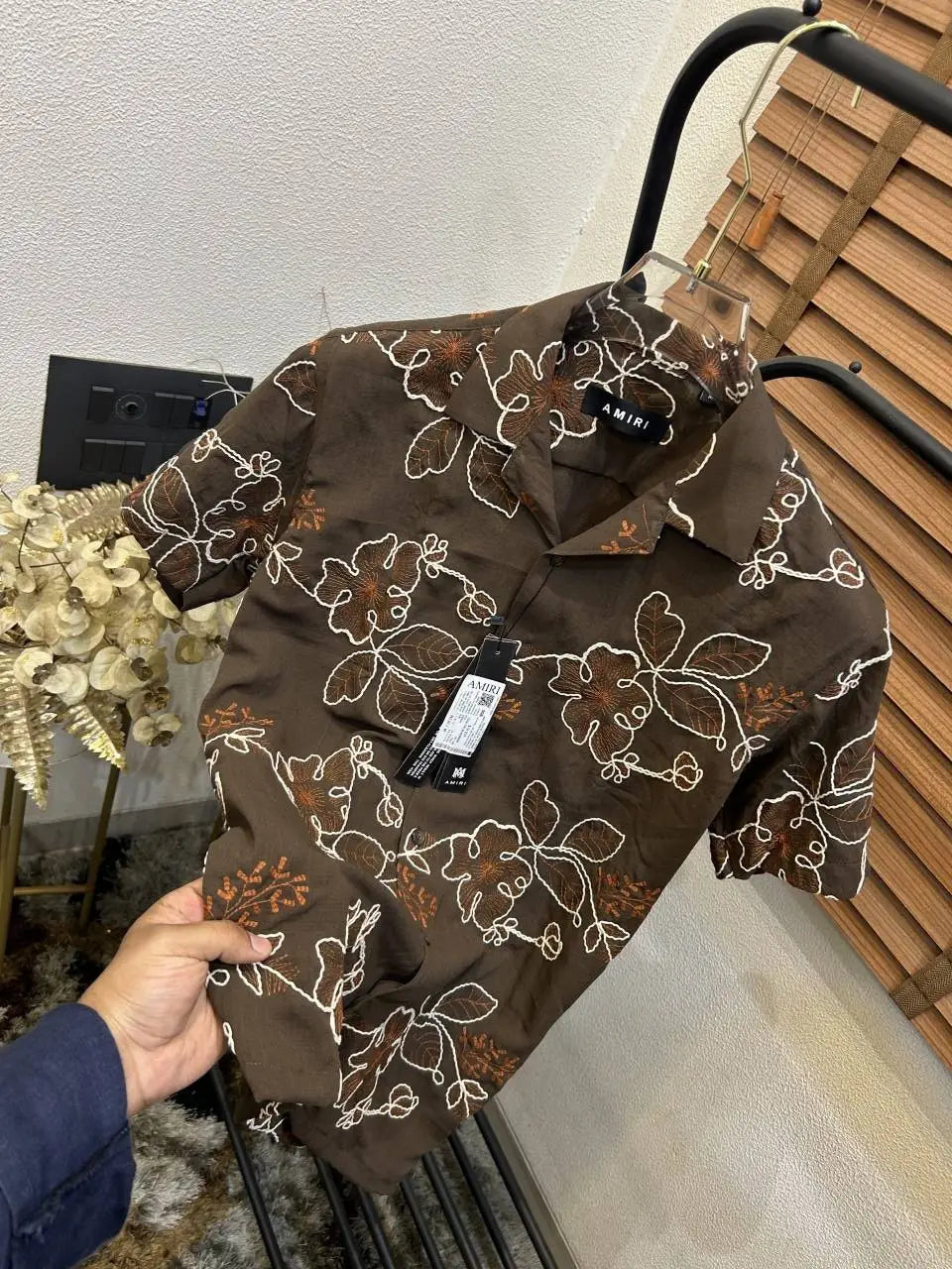 Amir_i Thread Embroidered Imported E_Xclusive Half Shirt (DN 623)