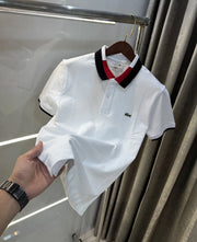 Lacost e White Logo Work Premium Polo T-Shirt