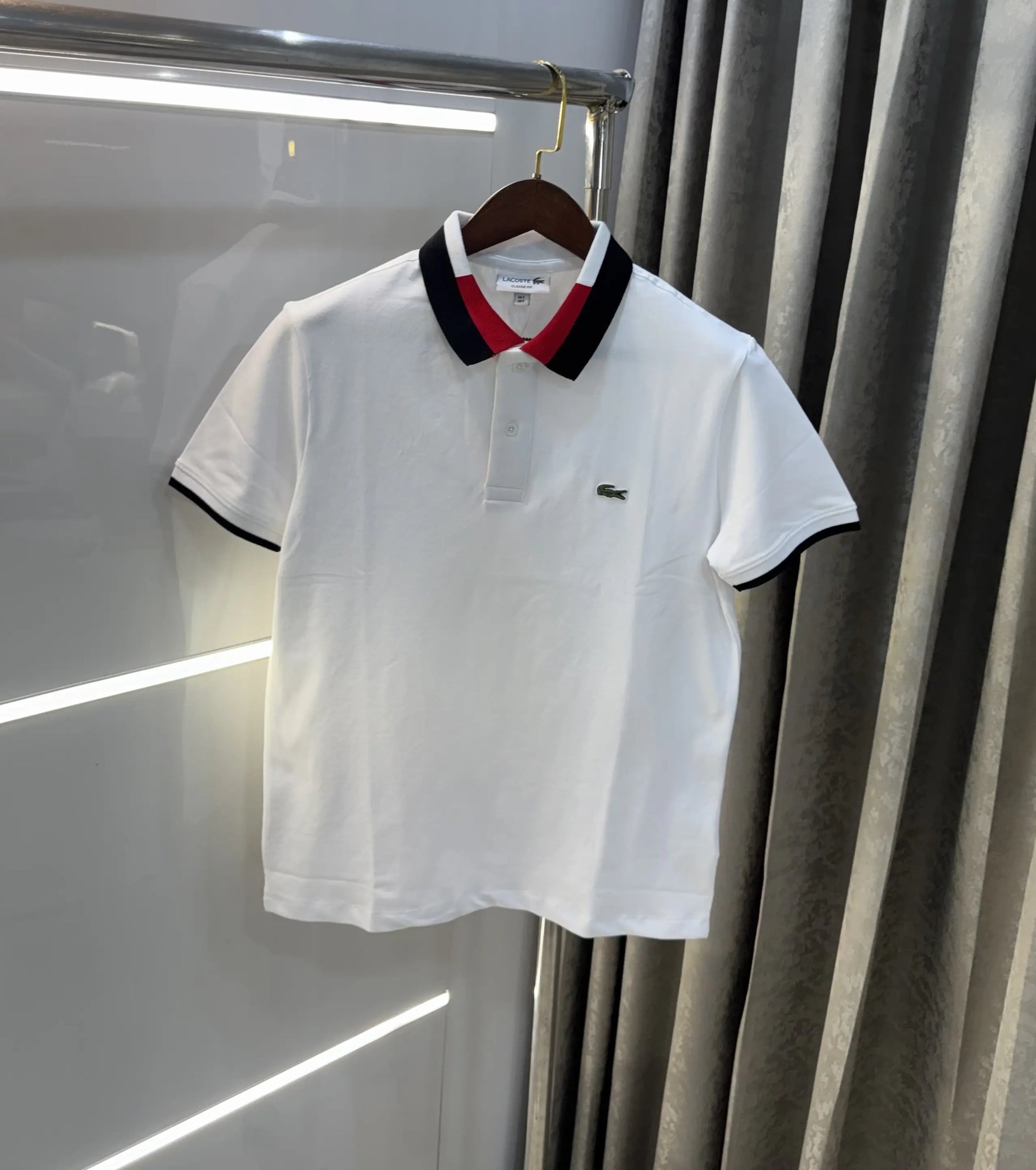 Lacost e White Logo Work Premium Polo T-Shirt