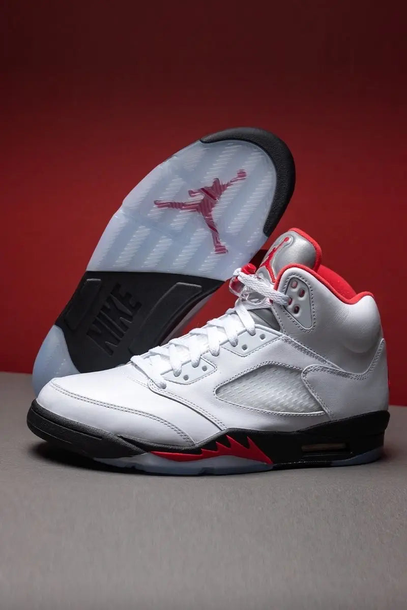 Nike_Air_Jordan Retro 5 Fire Red Shoes