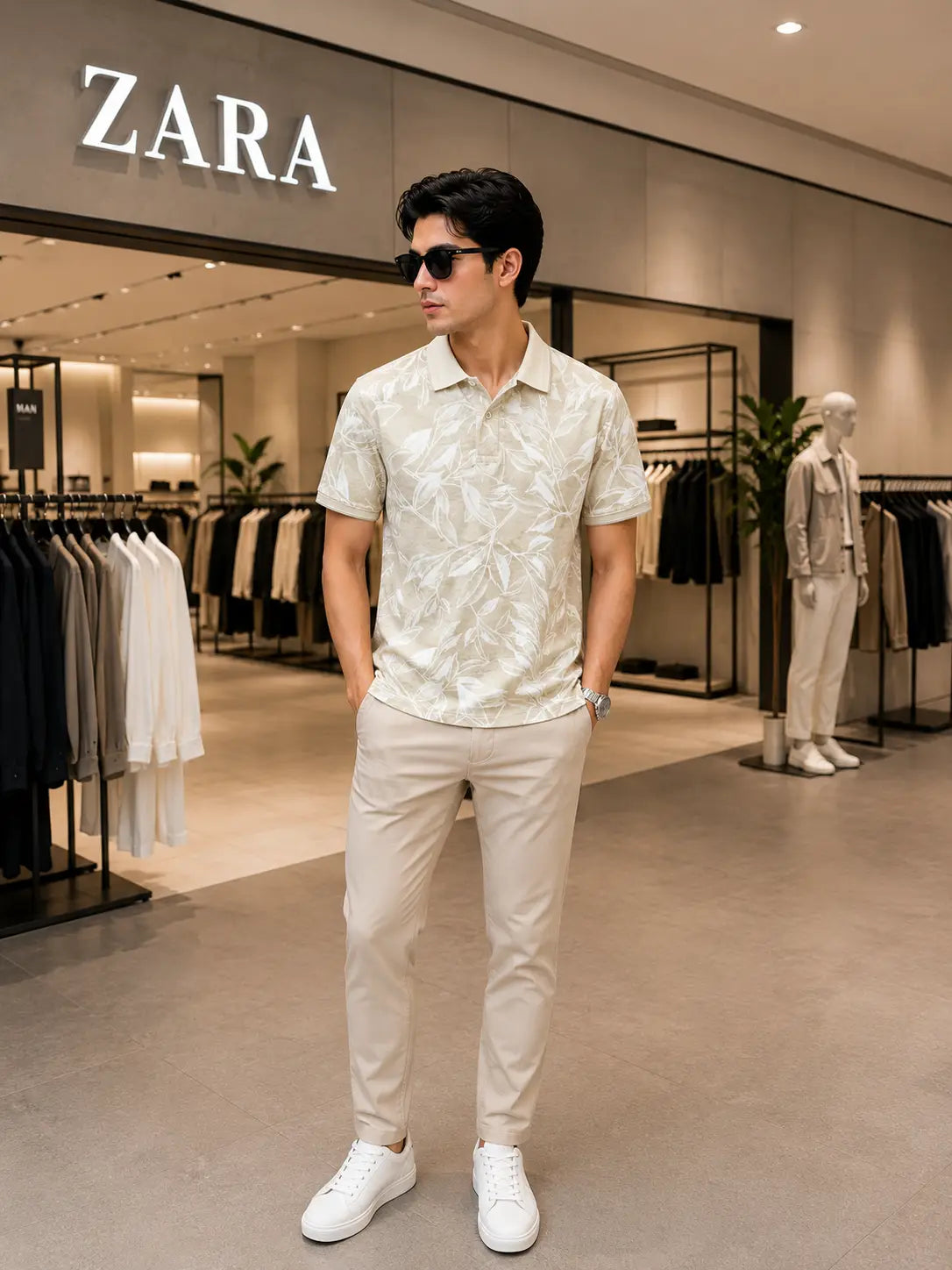 Zar_a Printed Very Premium Imported Polo T-shirt (DN 634)