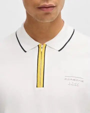 Hug o Boss White Porche Edition Premium Polo T-shirt