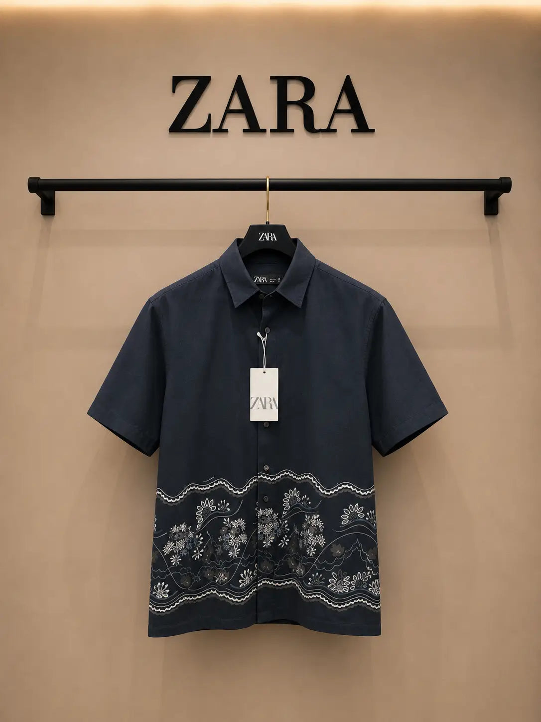 Zar_a Imported Linen Cotton Printed Premium Shirt (DN 630)