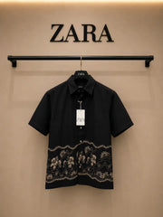 Zar_a Imported Linen Cotton Printed Premium Shirt (DN 630)