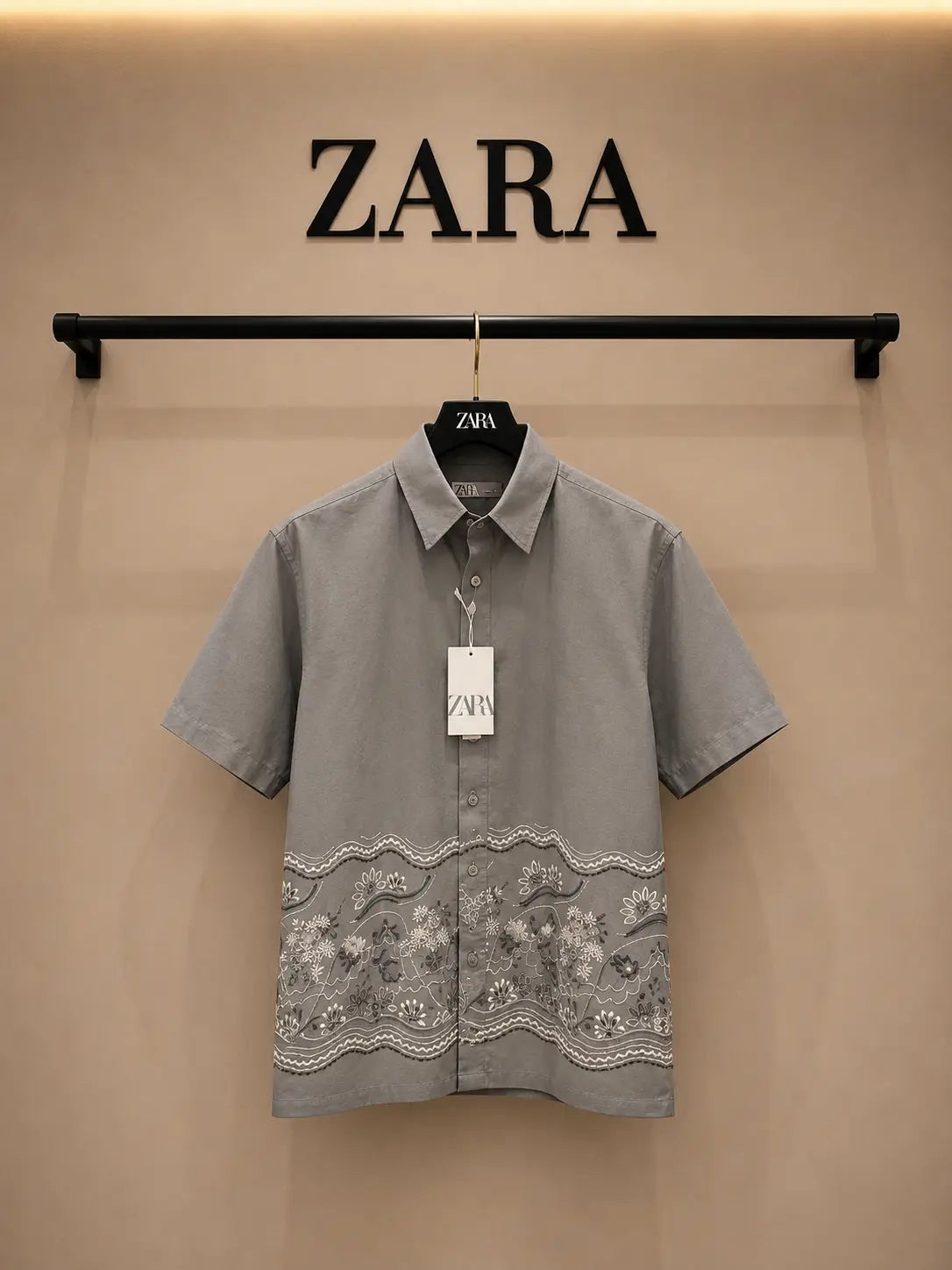 Zar_a Imported Linen Cotton Printed Premium Shirt (DN 630)