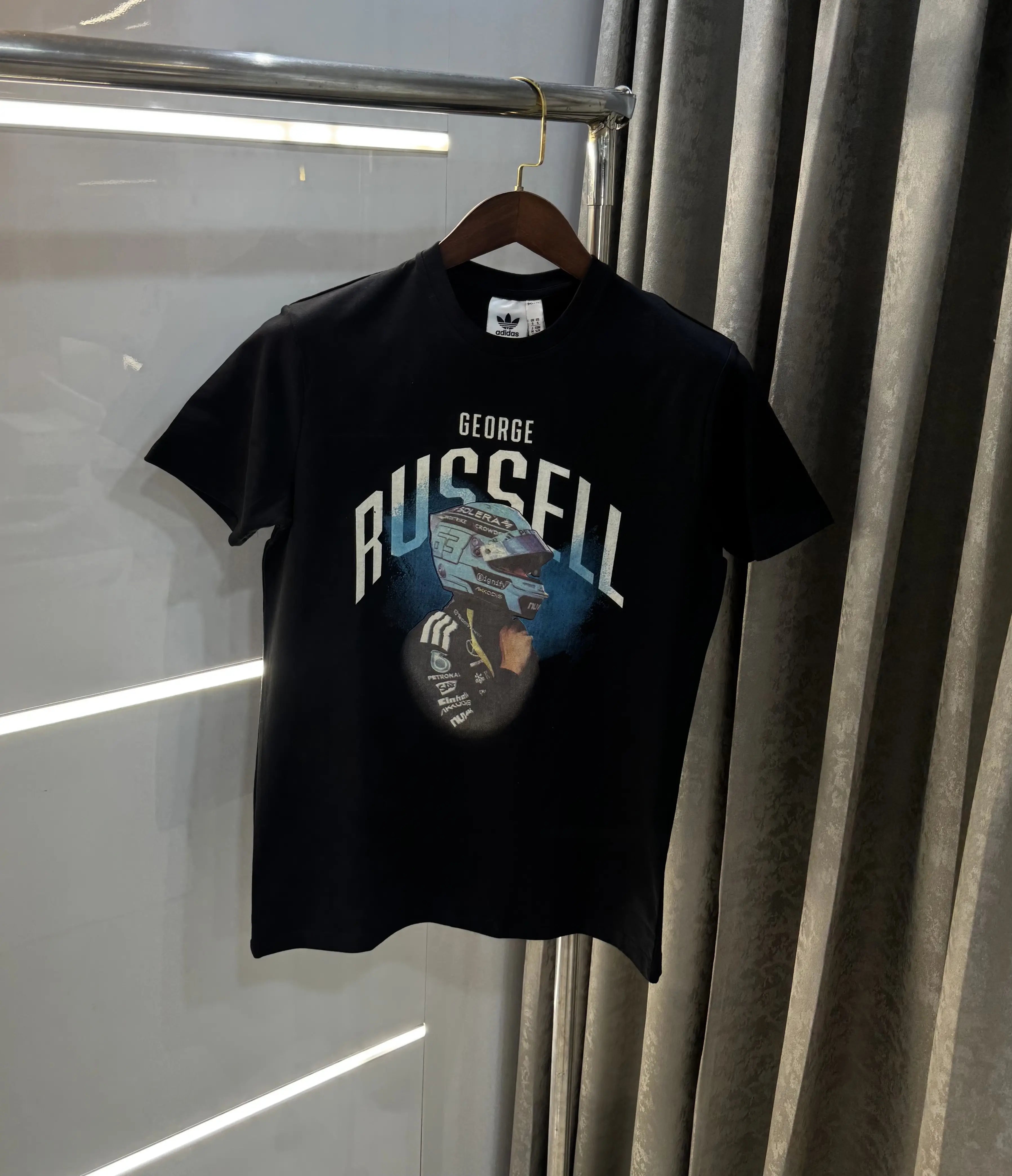 Adidas Black Printed Premium Classic T-Shirt