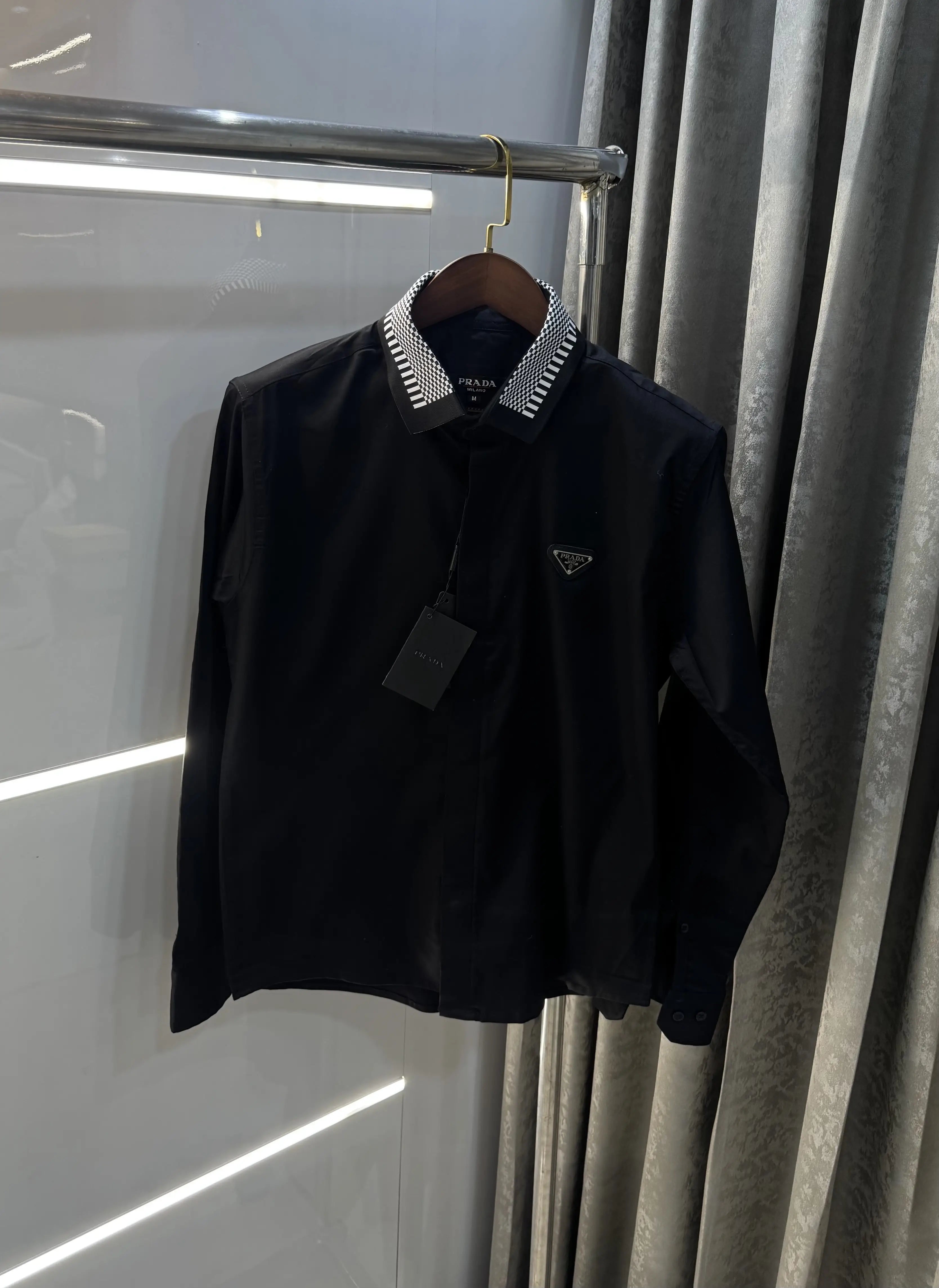 Prada Milano Black Designer Premium Shirt