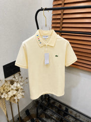 Lacost_e Collor Embroidered Imported Exclusive Polo T-shirt (DN 629)