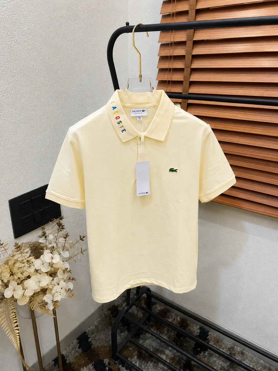 Lacost_e Collor Embroidered Imported Exclusive Polo T-shirt (DN 629)