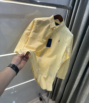 Ralph Lauren Yellow Small Checks Premium Shirt