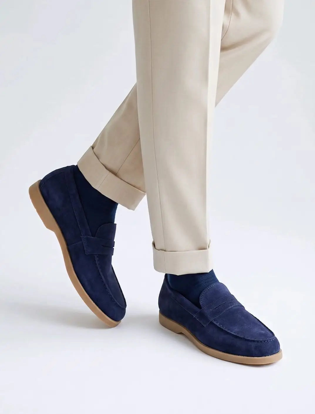 Dior_Blue Premium Suede Leather Formal Loafer