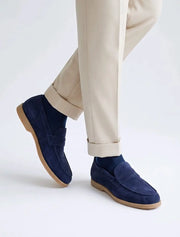 Dior_Blue Premium Suede Leather Formal Loafer